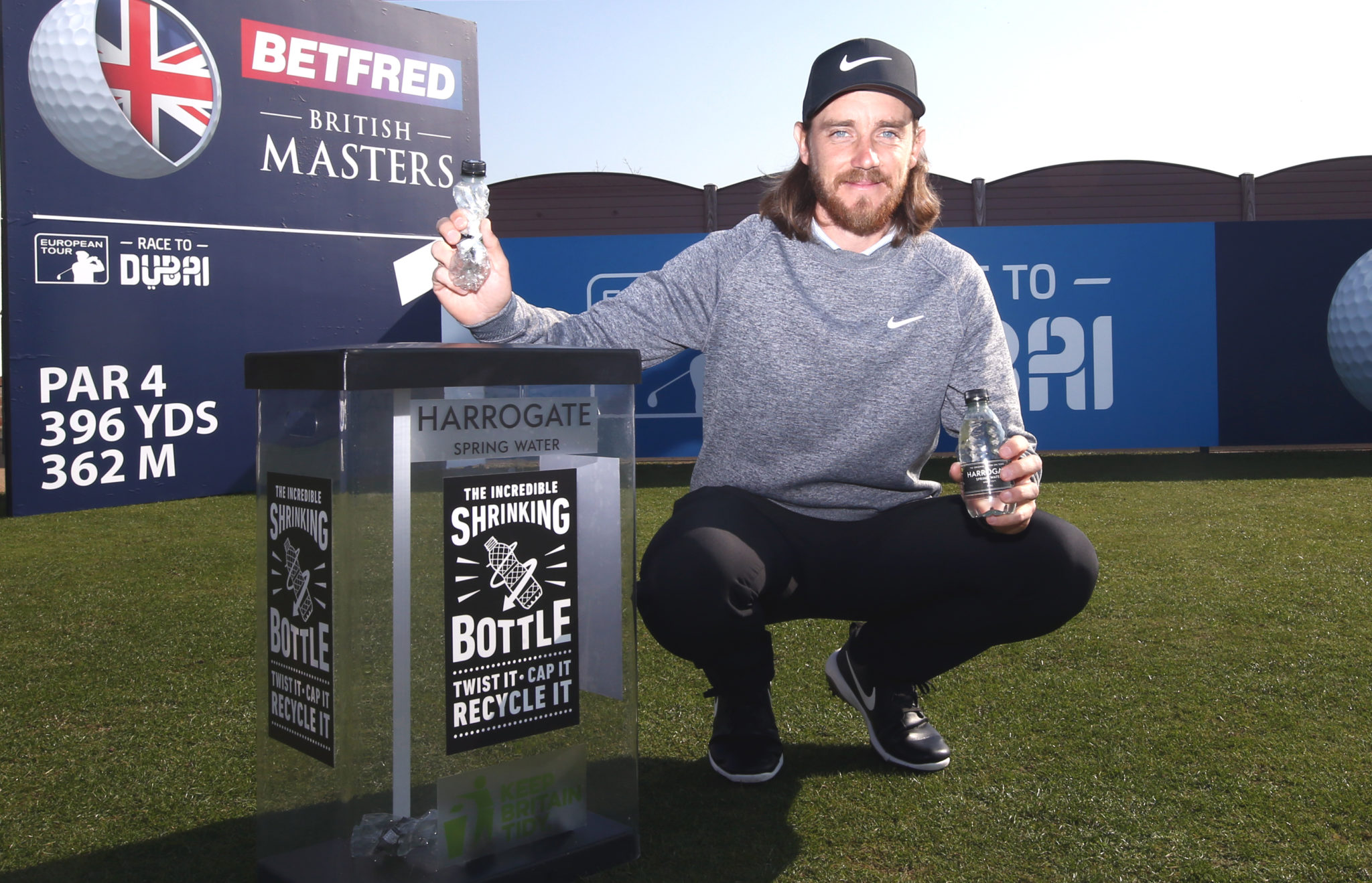Tommy Fleetwood showing sustainability at the British Masters