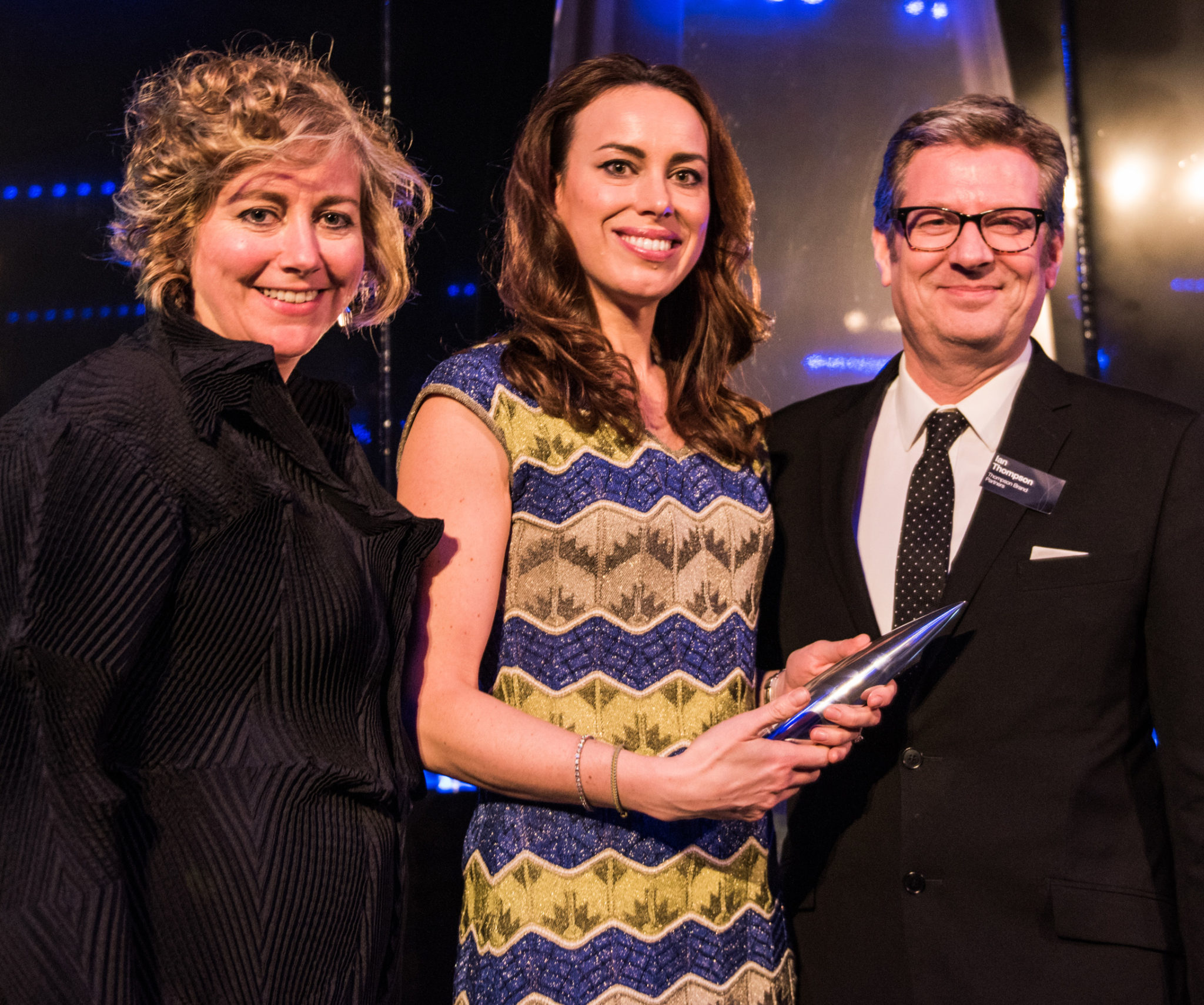 Nicky Cain, centre, at the 2017 DBA Awards